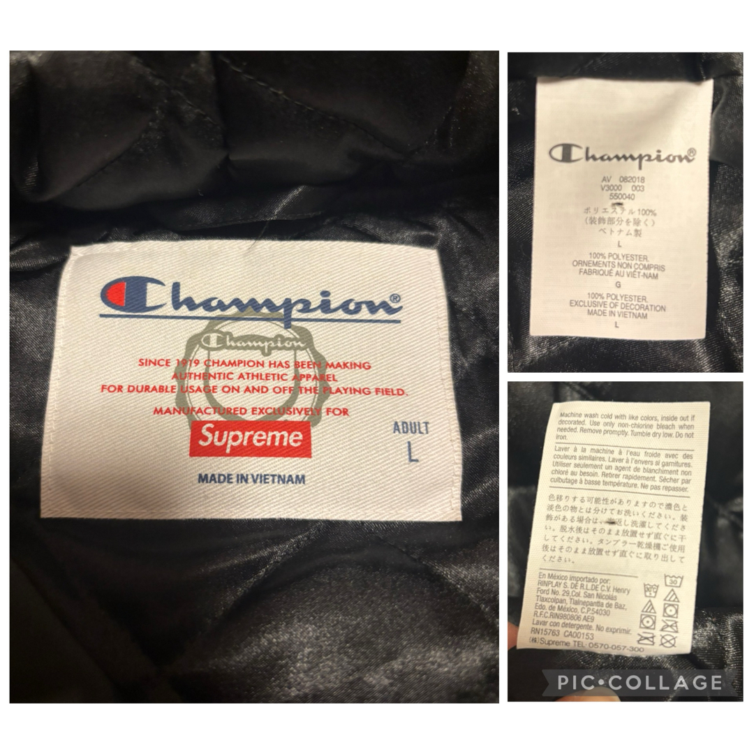 Supreme - ✨極希少・美品✨Supreme Champion 18AW サテンスタジャン L