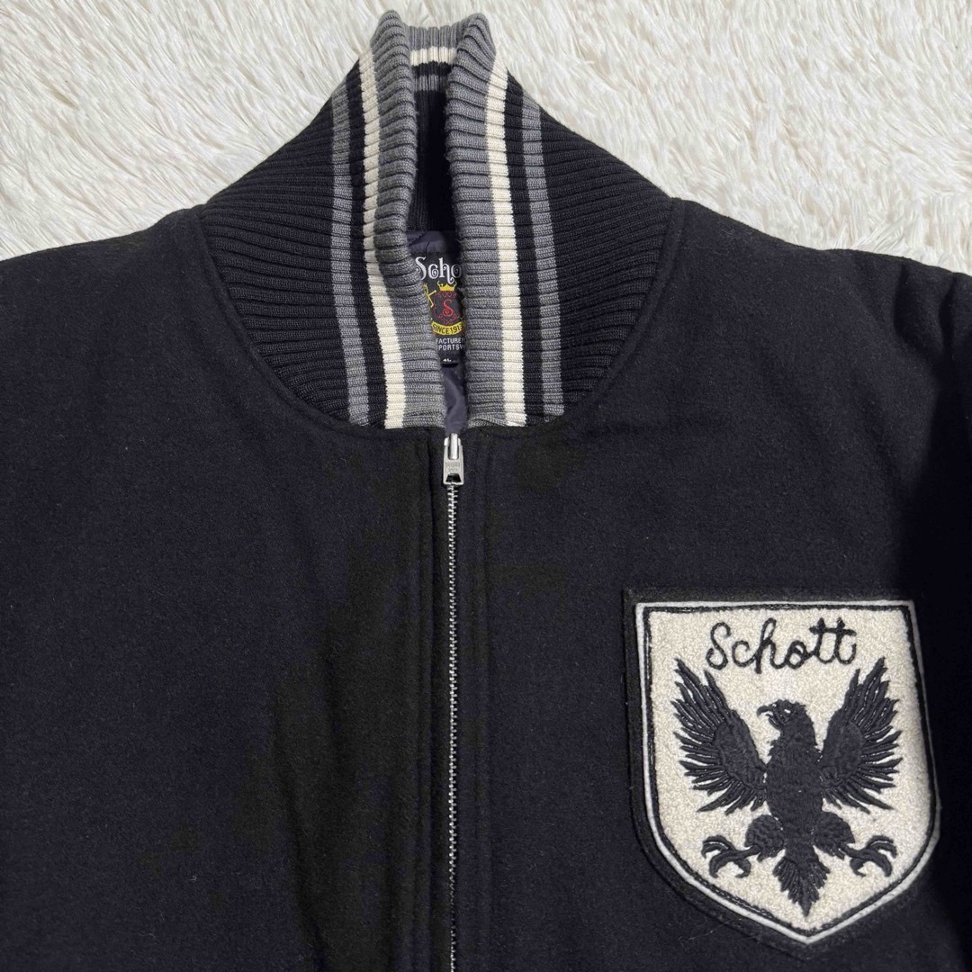 希少】schott ショット スタジャン ワッペン 4L キルティング 中綿