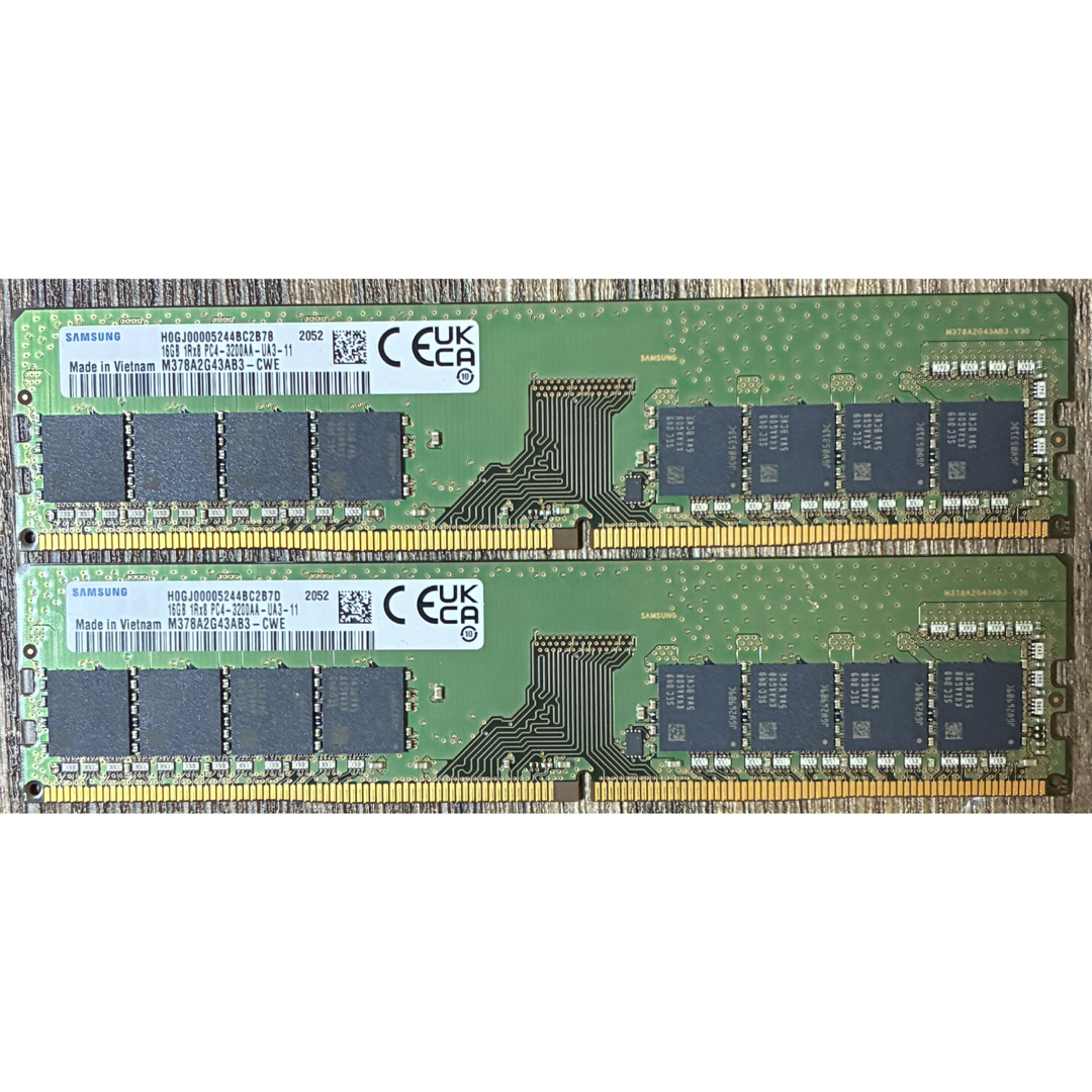 SAMSUNG - 【中古】DDR4-3200 32GB(16GB×2枚) SAMSUNGの通販 by SG