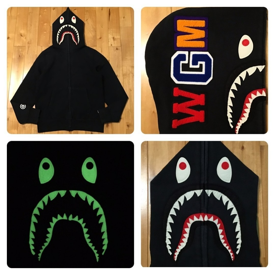 A BATHING APE - BAPE 蓄光 WGM シャーク パーカー a bathing apeの