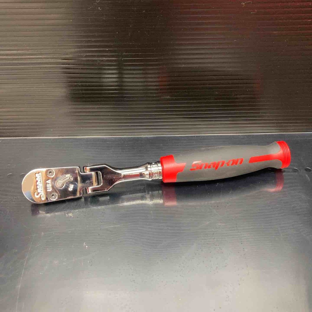 △スナップオン(Snap-on)3/8ソフトグリップフレックスラチェット赤