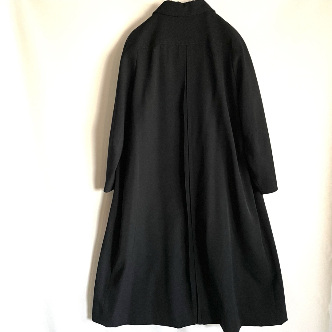 昭和レトロ オーダーメイド ステンカラーロングコート 高級ウール