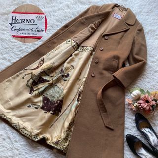 HERNO - HERNO 40万 美品 希少 最高級オールドヘルノ ロングコート