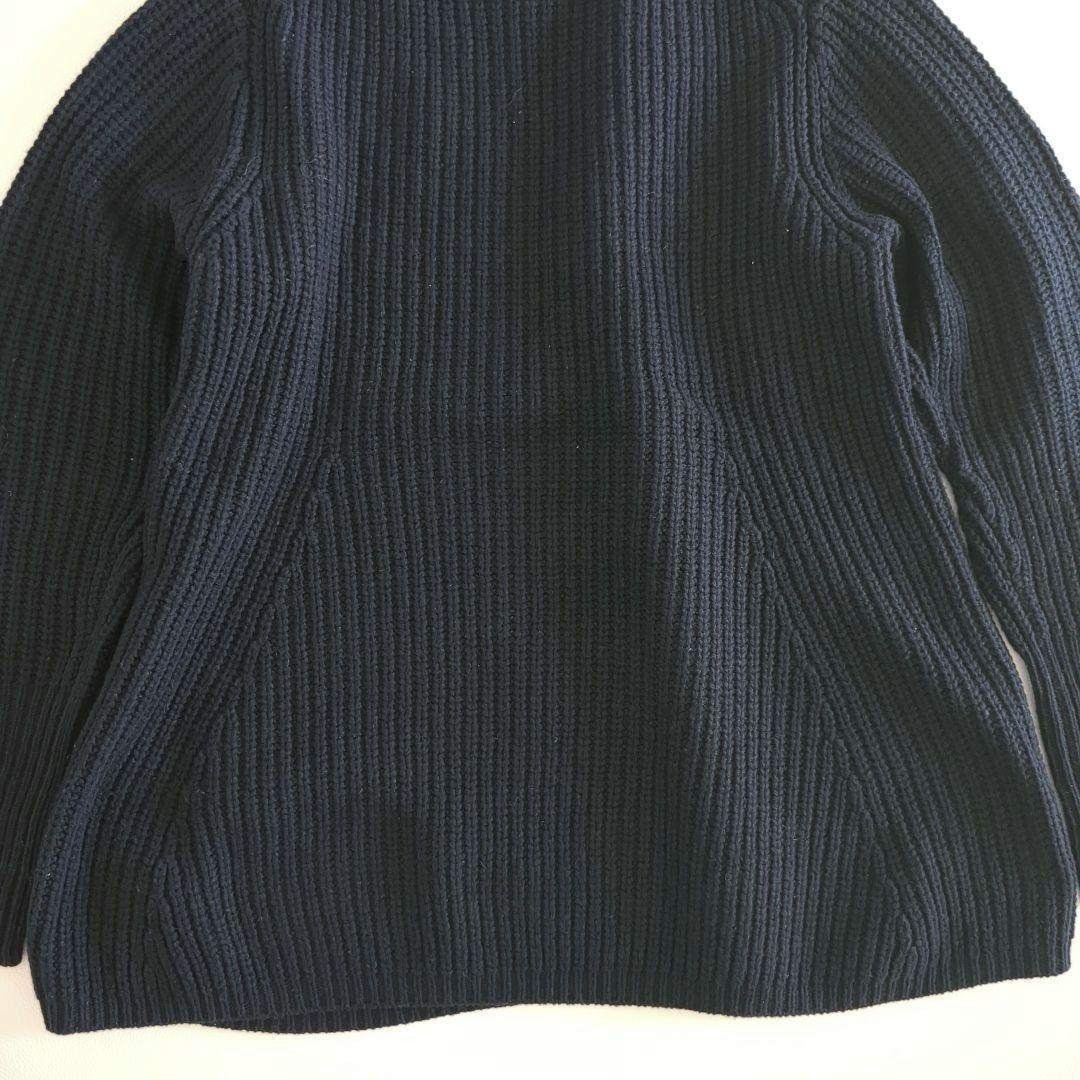 アクネステュディオズ ニット 羊毛100% ローゲージ ペプラム Aライン 紺