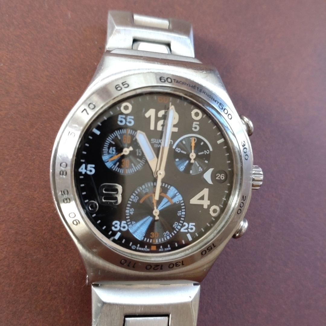 swatch - 電池交換済 メンズ腕時計 スウォッチ アイロニー クロノ