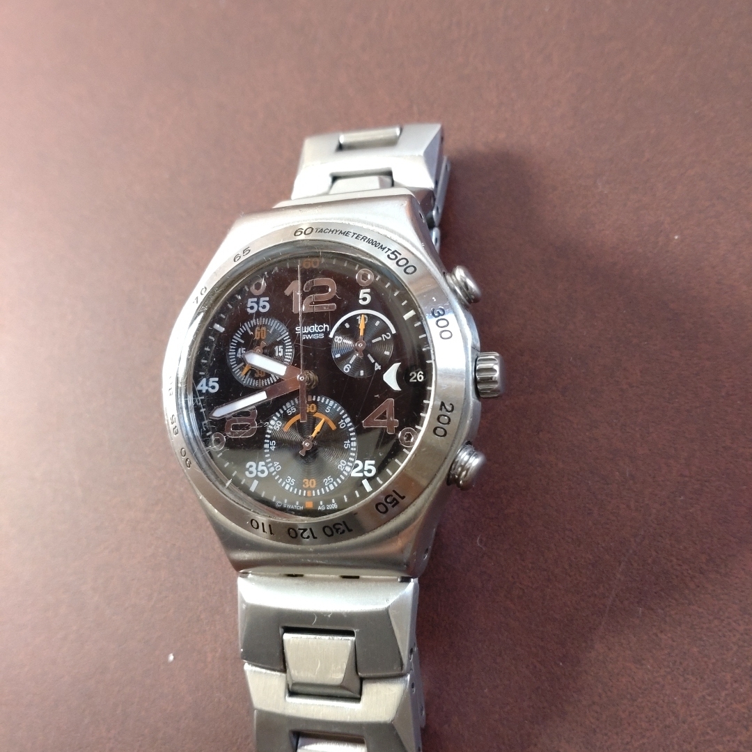 swatch - 電池交換済 メンズ腕時計 スウォッチ アイロニー クロノ
