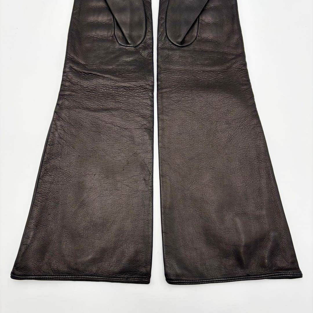 MIU MIU - 極美品 ミュウミュウ レザーグローブ アームカバー ロゴ型