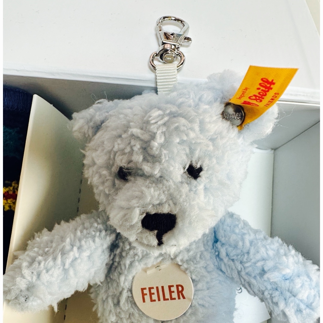 FEILER - FEILER シュタイフ テディベア ハンカチセット ブルー系 未