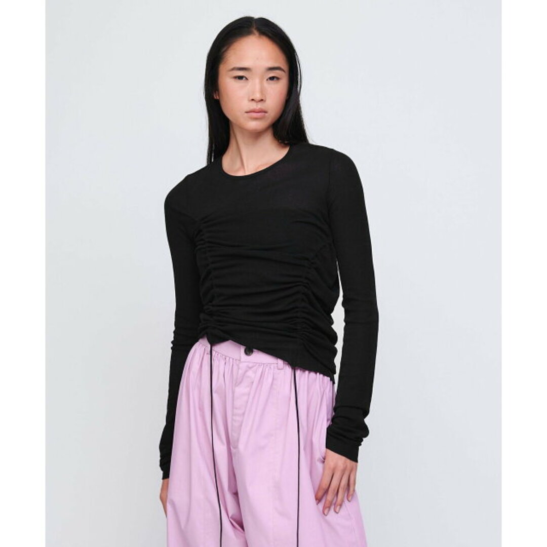 美品 AEWEN MATOPH 黒 シャーリングキャミソール AEWEN MATOPH（イウエン マトフ）の「＜AEWEN MATOPH＞ポリエステル