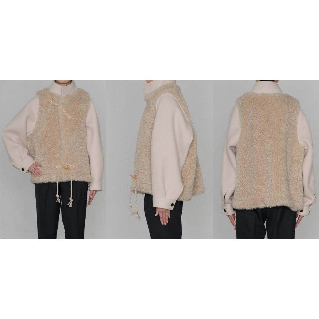 HYKE - HYKE 25AW ファー ダッフルコート クリーム 新品 ハイクの通販