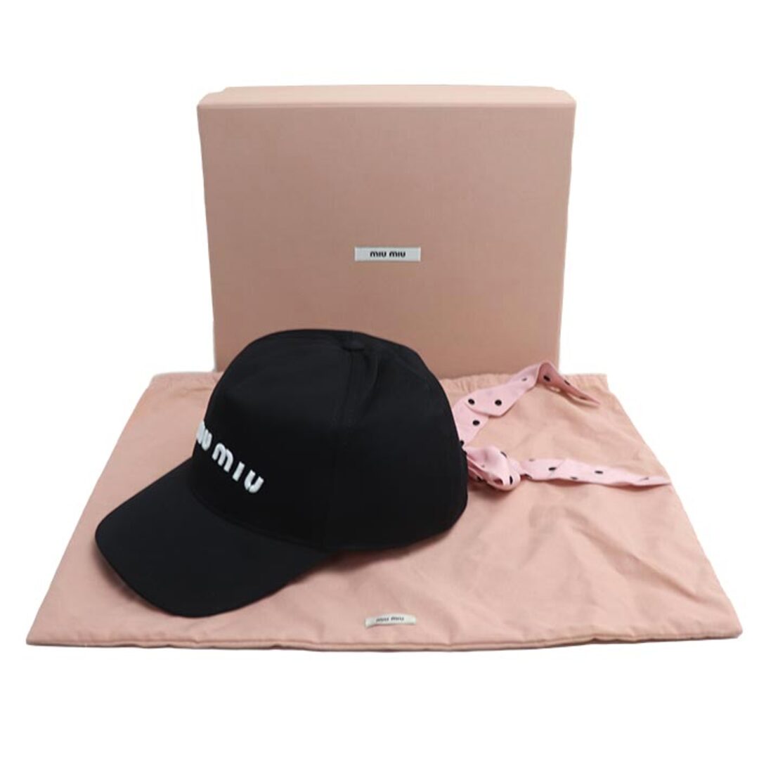 MIU MIU - MIUMIU ミュウミュウ ドット柄 リボン付き キャップ
