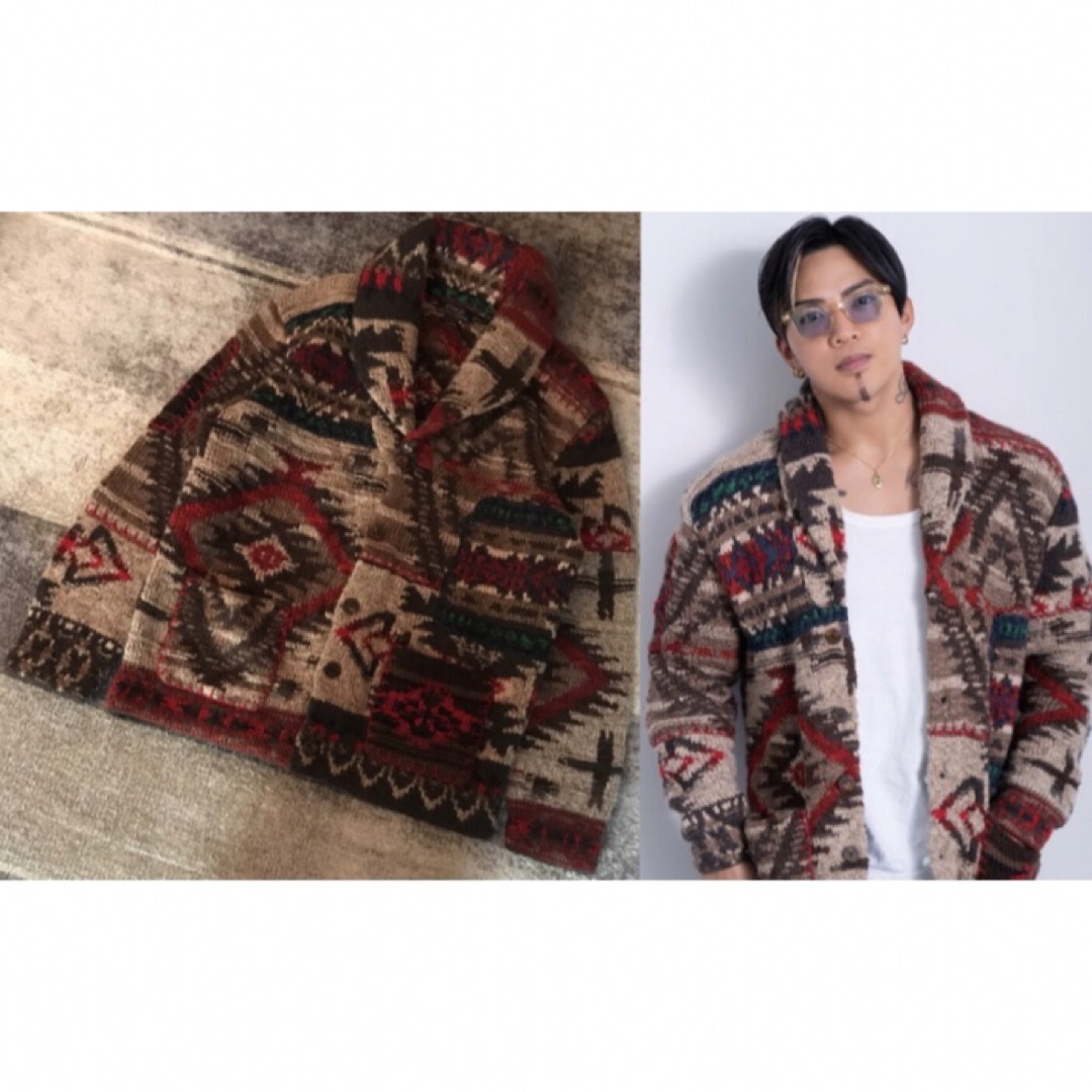 至極の逸品 数原龍友さん着用 ラルフローレン パッチワーク ニット