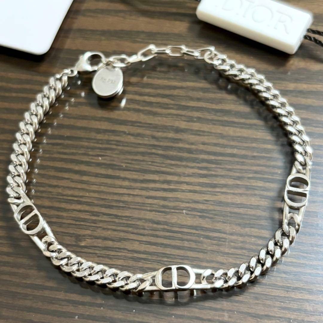 美品］ディオール CD Icon チェーンリンクブレスレット シルバー 925