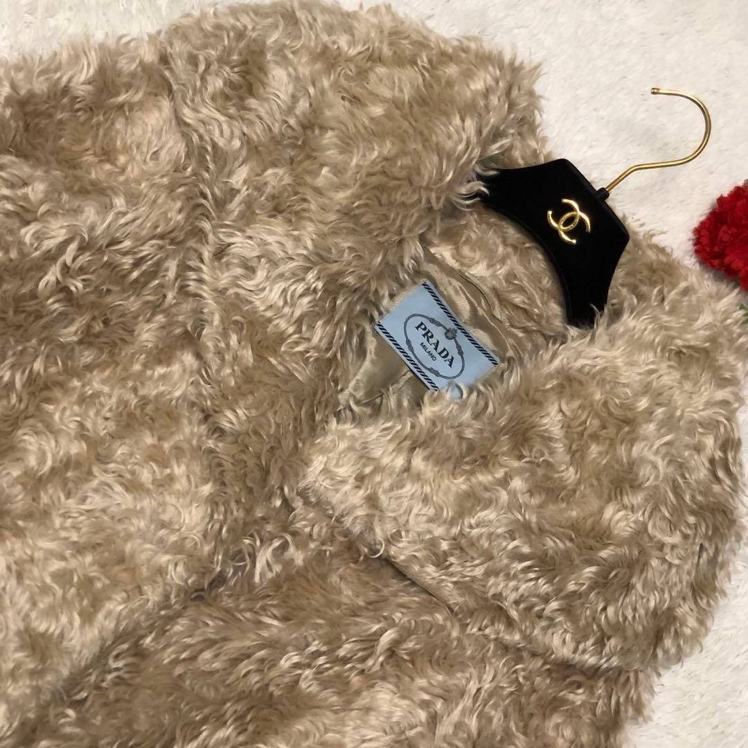 PRADA - ［美品］2012 プラダ モヘア ファーコート エコ ロングコート