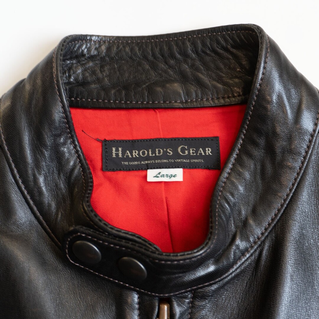 美品】HAROLDS GEAR【ホースレザー シングル ライダース ジャケット