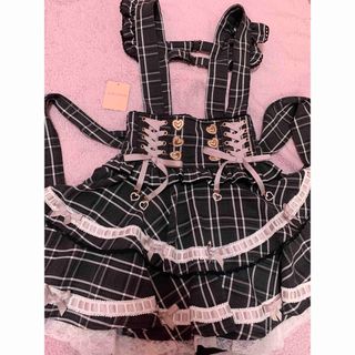 LIZ LISA - ギンガムツイードサスペンダー付スカパンの通販 by しぃ