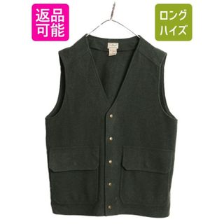 L.L.Bean - 80s USA製 エルエルビーン フルジップ ウール ベスト
