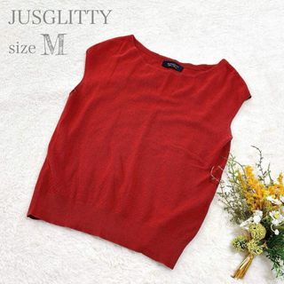 JUSGLITTY - 新品タグつき 衿ビジュークルーニットの通販 by M's shop