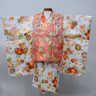 平和屋着物□七五三 女の子 7歳 祝着 駒刺繍 花蝶梅文 金彩 逸品