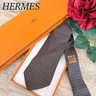 HERMES - エルメス ネクタイ シルク100％ 総柄 緑系 HERMES【AFI15】の