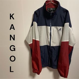 KANGOL - KANGOL 赤白 ナイロンジャケット ブルゾン 人気 スポーツMIX