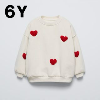 新品タグ付□ZARA/ザラ□ハート柄ボアジャケット/110□ザラキッズ