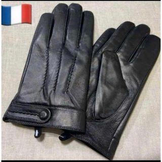 ZARA - ZARA トップステッチ入りレザーグローブ ブラック Mの通販 by