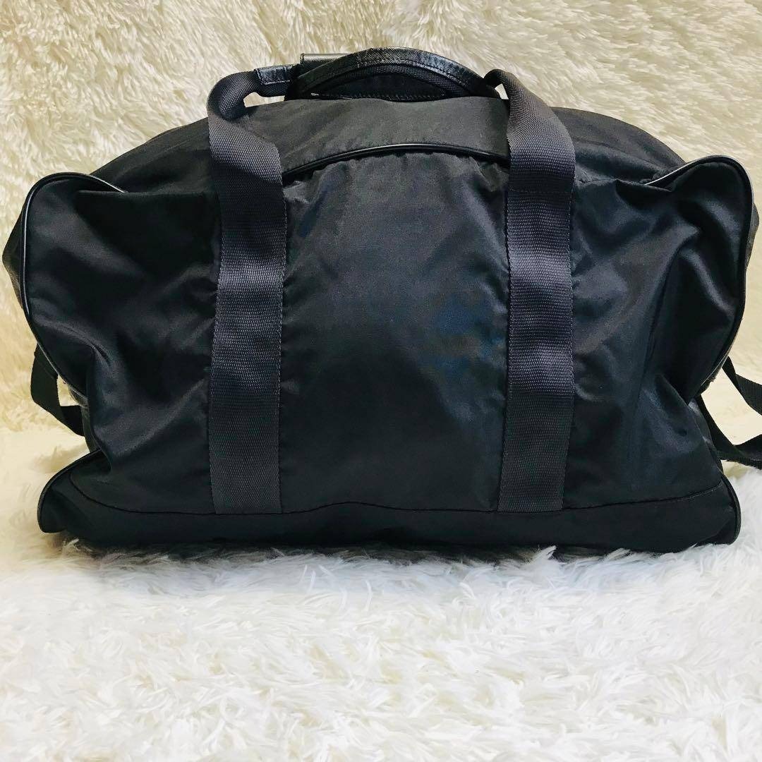 PRADA - 【極美品】プラダ ボストンバッグ 2way ナイロン 黒 三角ロゴ