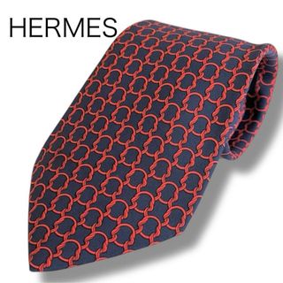 HERMES - HERMES エルメス シルク ニットタイ ネクタイ リバーシブルの