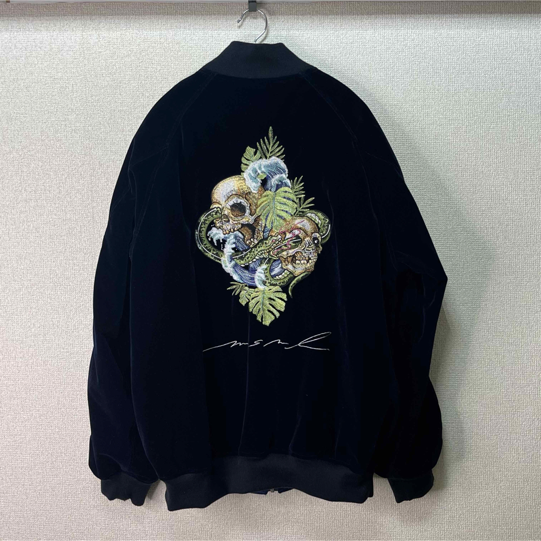 MSML - MSML/スカジャン/リバーシブル/ベロア/刺繍/ドラゴンアッシュ/L