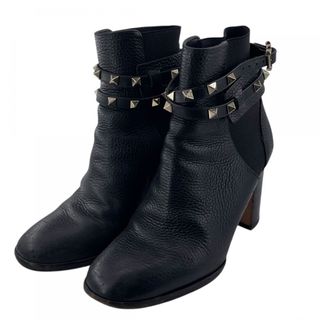 VALENTINO - VALENTINO ロックスタッズ ショートブーツ ブーティーの