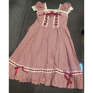 BABY,THE STARS SHINE BRIGHT - 赤チェックジャンパースカートの通販