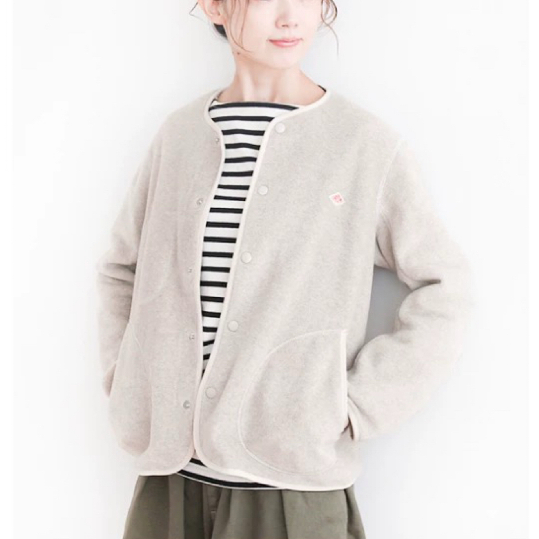 DANTON - 新品 DANTON ノーカラーフリース ジャケット 38 マーブル