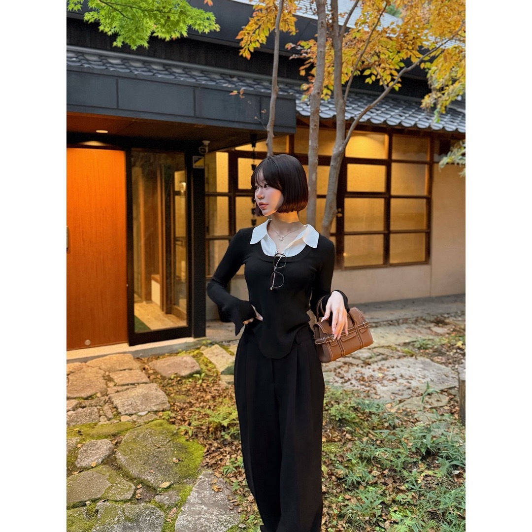 QUNG ダブルカラーラウンドヘムknit クン 今期の通販 by happy♡｜ラクマ