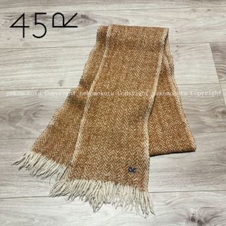 45R - 45R✨45rpm 縮絨ウール 水玉 ドット柄 バイカラー ストール