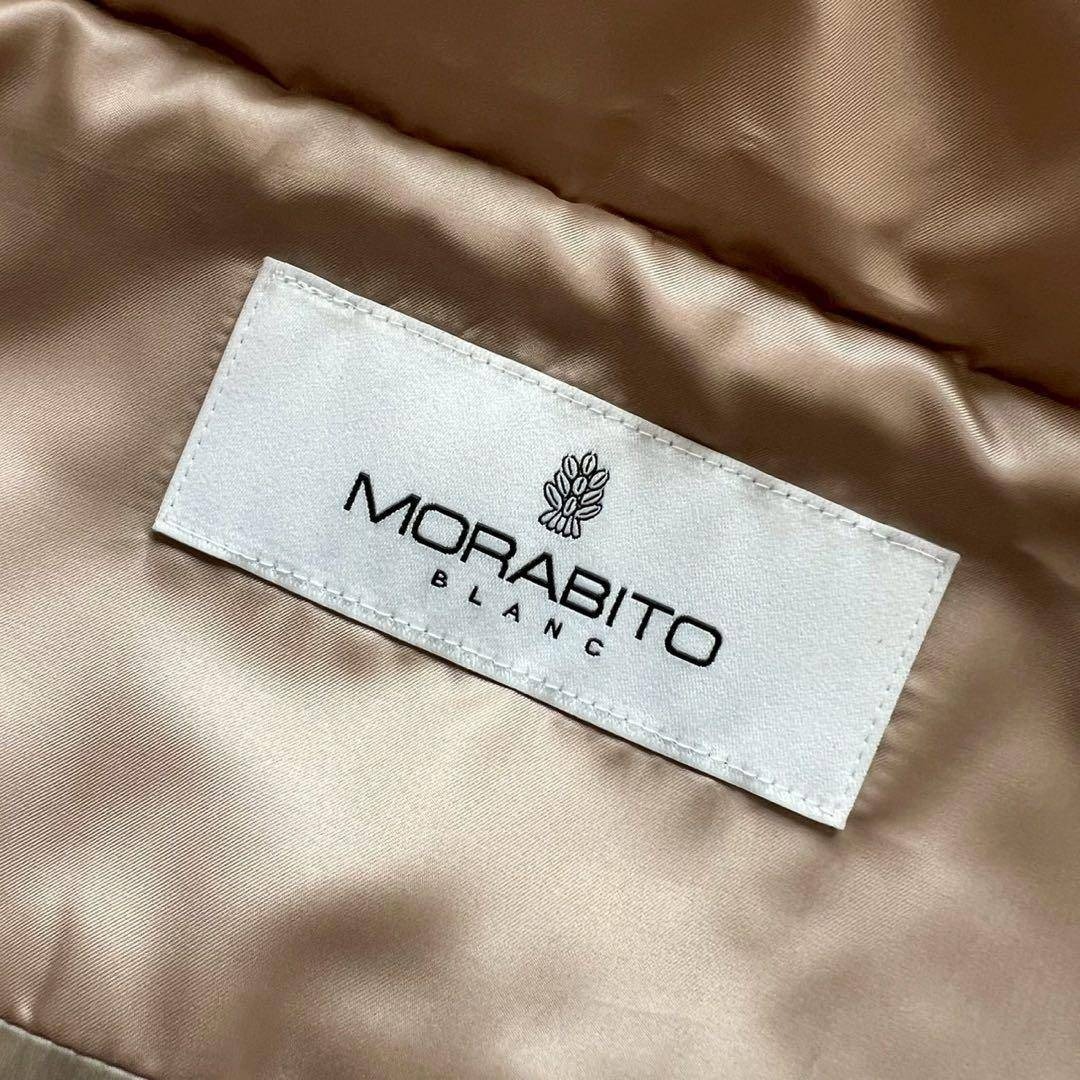 MORABITO - MORABITO blanc フェイクファー ダウンベスト ブラウン 38