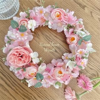 ポニョさま専用ページ つまみ細工 リース 春 母の日の通販 by もこぽこ