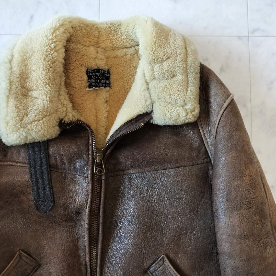 AVIREX - AVIREX B-6 ムートン フライトジャケット 40 L シープスキン
