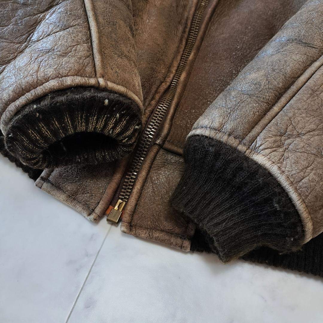 AVIREX - AVIREX B-6 ムートン フライトジャケット 40 L シープスキン