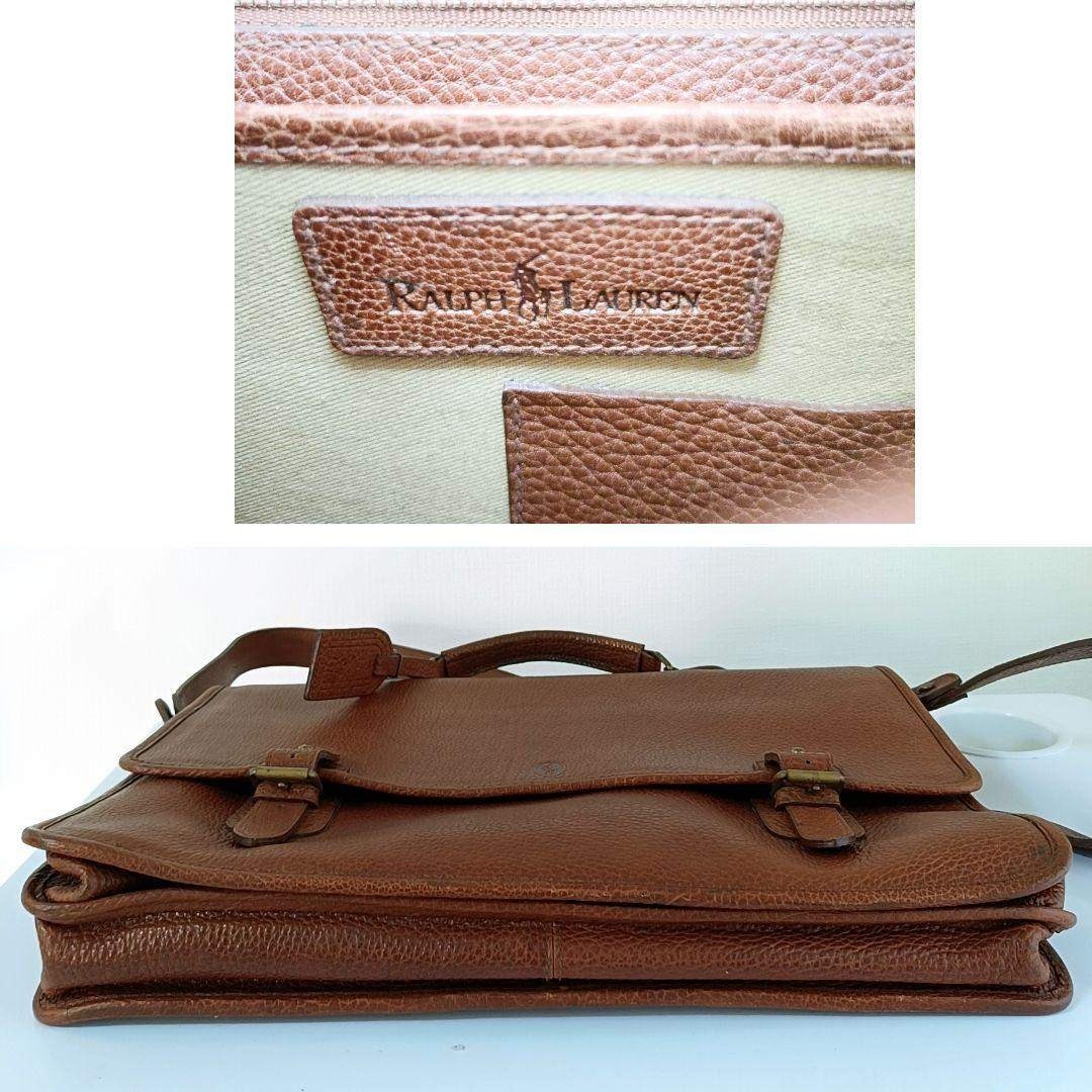 POLO RALPH LAUREN - 美品・超大容量 ポロラルフローレン シボ革2way