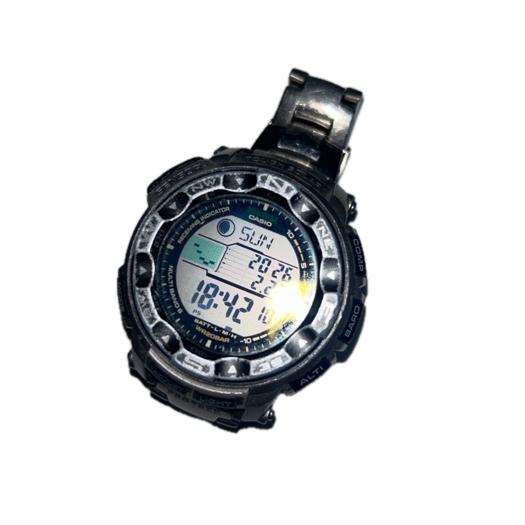 PRO TREK - CASIO PRO TREK PRW-2500T電波ソーラーチタンの通販 by