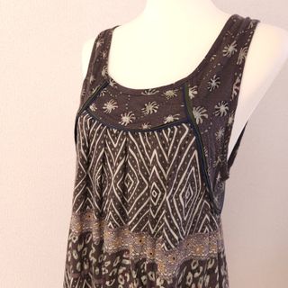 Sensounico - io comme io チュニック ワンピース 総柄 ウール混