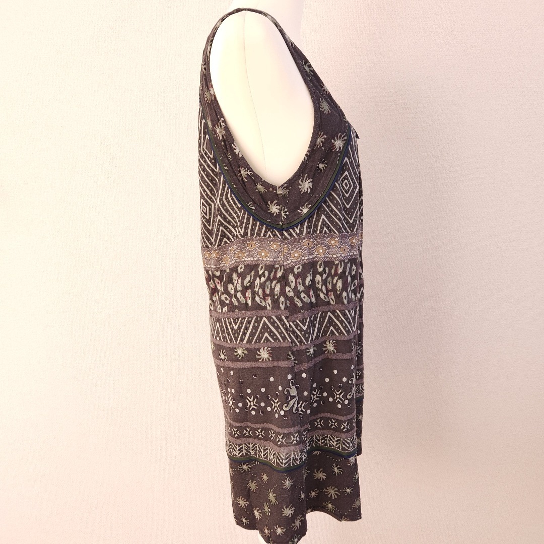 Sensounico - io comme io チュニック ワンピース 総柄 ウール混