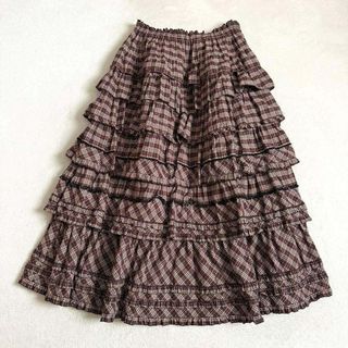 PINK HOUSE - ピンクハウス☆ギンガムチェックスカートの通販 by