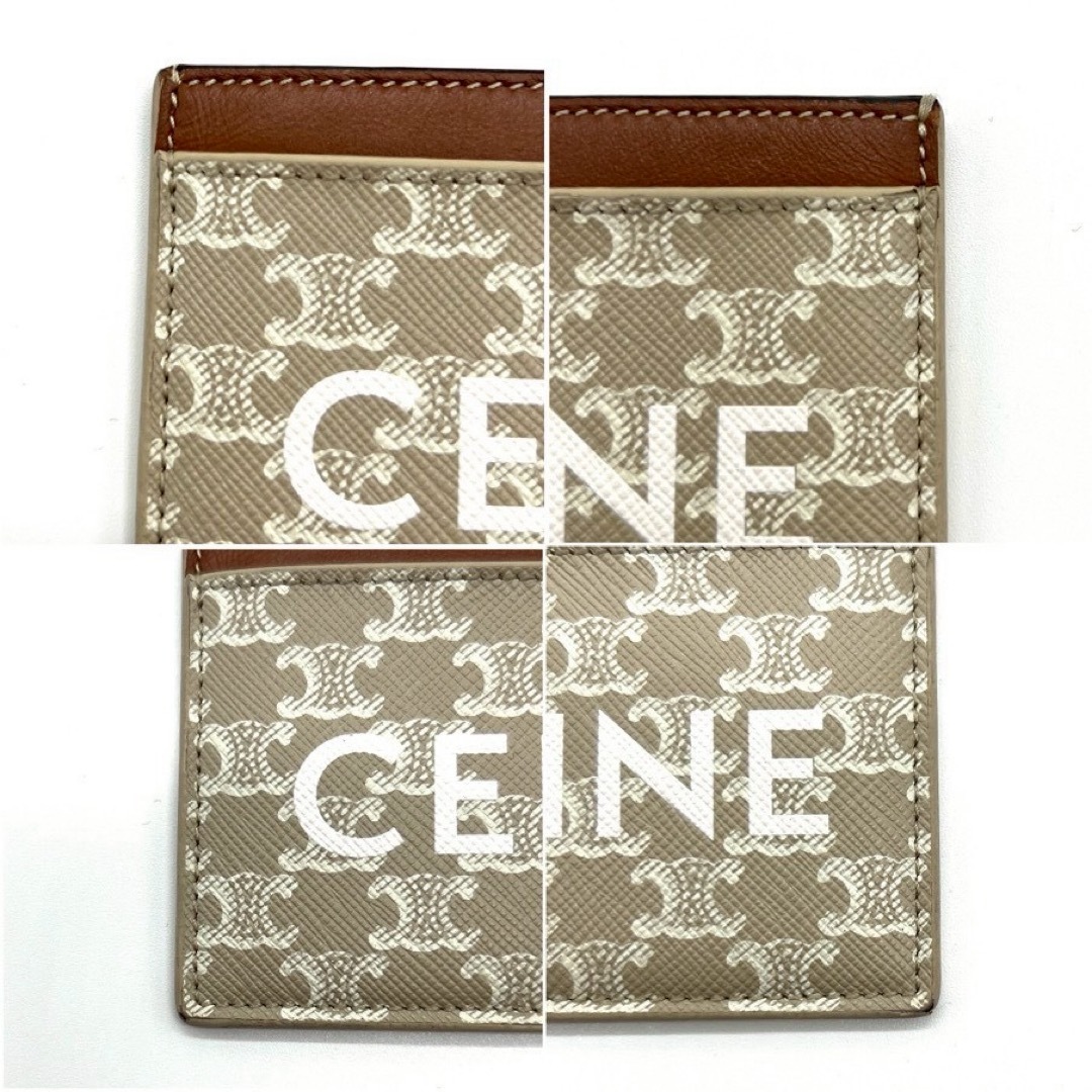 CELINE - CELINE セリーヌ トリオンフ ロゴ カードケース レザー PVC