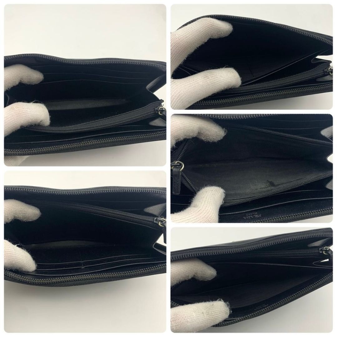 PRADA - 鑑定済み プラダ 長財布 ラウンドファスナー サフィアーノ