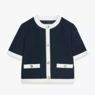 ZARA - ZARAコンビニットカーディガン ピンクの通販 by もあな's shop