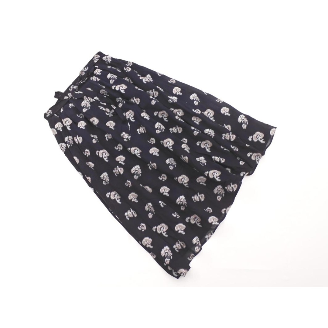 TO BE CHIC - TO BE CHIC トゥービーシック 総柄 ウエストリボン付き