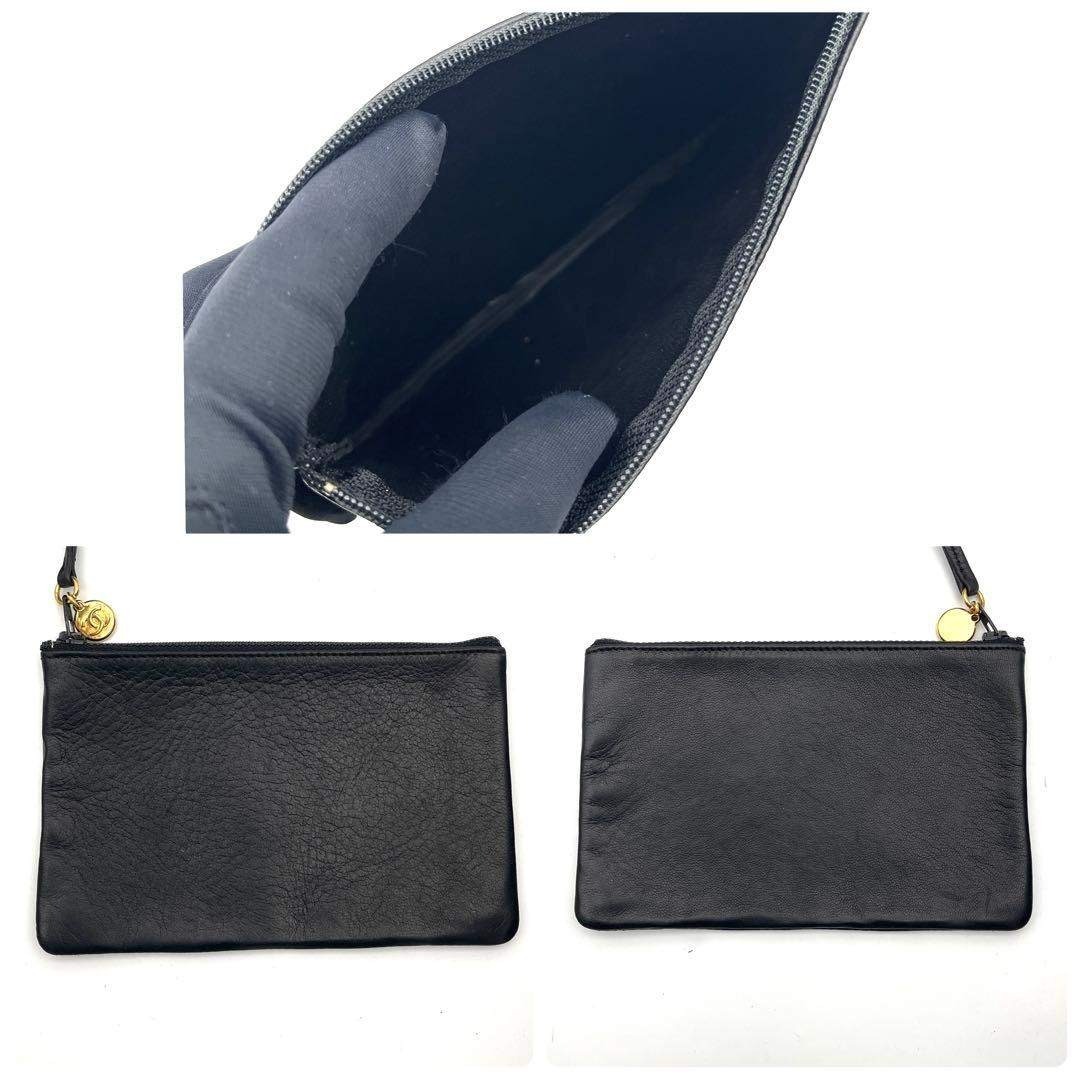 CHANEL - シャネル ラムスキン 巾着 ハンドバッグ ショルダーバッグ