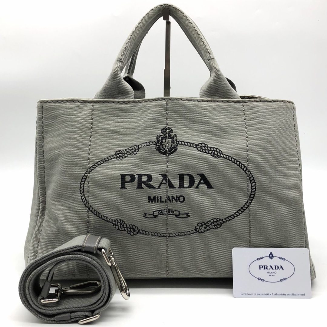 PRADA - プラダ ハンドバッグ 2way カナパ Mサイズ 三角ロゴプレート